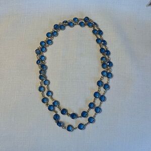 Swarovski blue bezel-set crystal necklace - Vintage